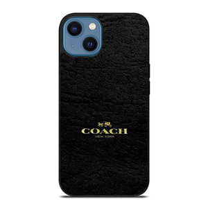 COACH LOGO TEXTURE BLACK iPhone 16e Case Cover